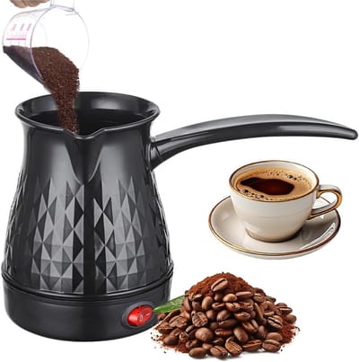 Elektrisch Koffiezetapparaat - Espressomachine - 500 Ml Arabisch - inductie - Machine Pot Warmer Ketel - Turkse koffiekan - voor camping,Thuis, Thee, Koffie - stijlvol - zwart