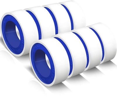 8 Rollen PTFE Montage Tape - 1/2 Inch Schroefdraad Afdichting voor Leidingen en Kranen