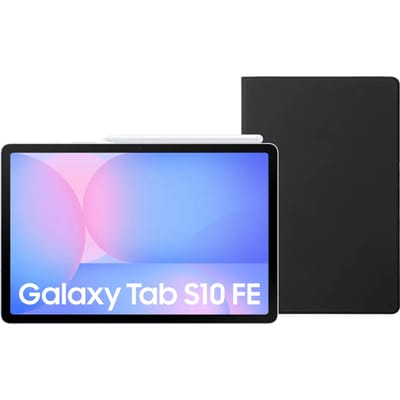 Samsung Galaxy Tab S10 FE 10,9 inch 256GB Wifi Lichtblauw + BlueBuilt Book Case Zwart