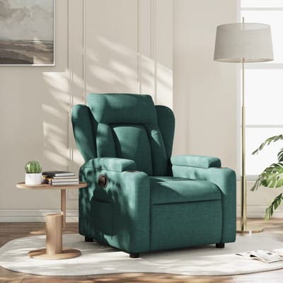vidaXL - Fauteuil - verstelbaar - stof - donkergroen