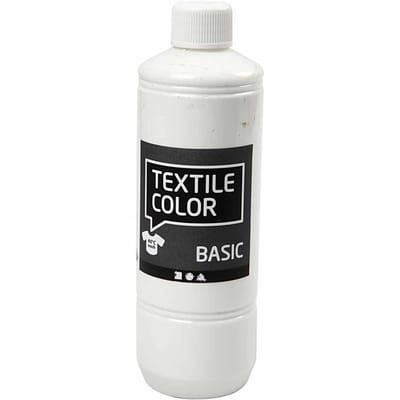 Textielkleur, wit, 500 ml/ 1 fles