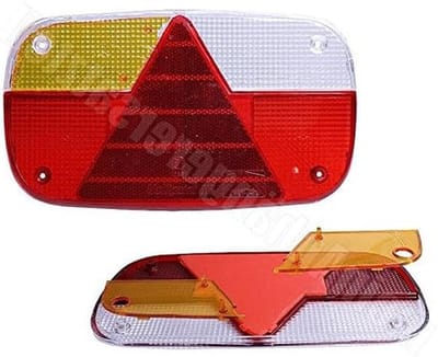 Achterlicht Glas - Vervangend Glas - Voertuig Verlichting - Universeel Links/Rechts - 24 x 4 x 13 cm - Rood