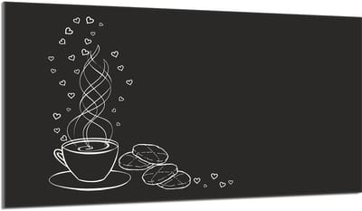 TMK ArtDeko - Glas Beschermplaat - 90x52 cm - Koffie