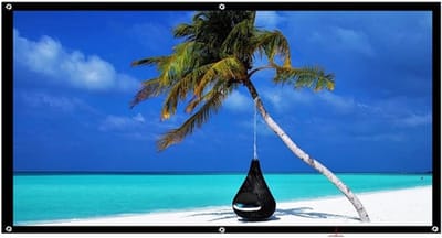Projectiescherm - Draagbaar Scherm - Thuisbioscoop Creëren - Kreukvrij Materiaal - 150 inch - Zilver