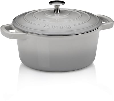 Braadpan, Gietijzer, Rond, Grijs, 21 cm - Kela | Calido