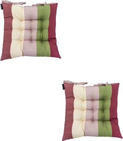 Madison - Zitkussen - Universeel - 2 stuks - 46 x 46 cm - Vivero Bordeaux - Tuin - Toscane