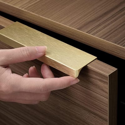 Verstevigde Vinger Edge Pull Handgrepen, 6 Stuks Verborgen Aluminium Handvatten voor Keukenkasten, Zwart, 64mm Gaatje Center, Modern en Stijlvol Ontwerp