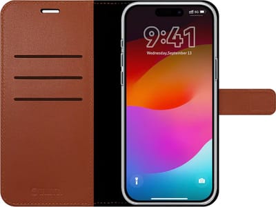 Valenta - Book Case - Bruin – Apple iPhone 15 Plus - Leer