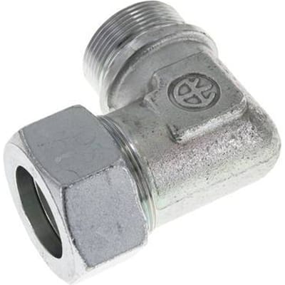 G 1 1/2'' Buitendraad x 38S Verzinkt Stalen L-Fitting 90graden 315 Bar DIN 2353 - FL2E-MC-EZ-112G-38-S