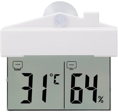 Hygrometer Thermometer 10 cm voor Binnen en Buiten - Analoog Luchtvochtigheidsmeter met Wandmontage