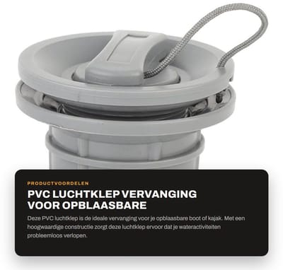 Dailygoods- Luchtklep PVC Vervanging - Opblaasbare Boot - Dinghy - Kajak - Kano - Hoogwaardige Kwaliteit - Bootventiel