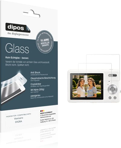 dipos – 2x Pantserfolie geschikt voor Vexnaro DIGRA | 9H Screenprotector