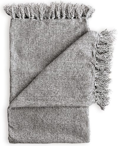 Zohome Plaid Ciniglia - Warme deken voor op de bank - Zacht - 140x200 cm - Grijs
