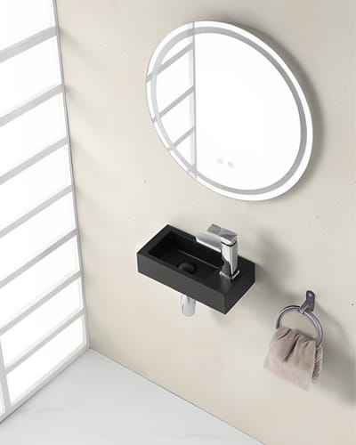 AquaVik Mini Fontein Smäl Rechts 36,5 x 18 x 9 cm Quartz