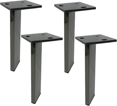 Meubelpoten - Tafelpoten Verhoger - Meubels Verhogen - Roestvrij Staal - 100 cm - Zwart
