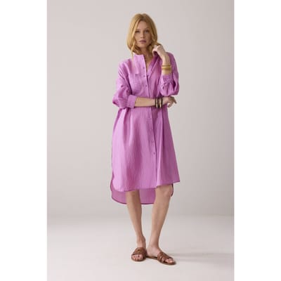 Summum Woman Tunic Dress Pinstripe Cyclaam Maat: 38 | Blousejurken Outlet | Dames | Roze