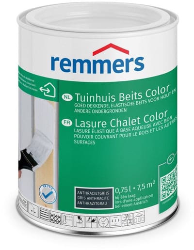 Remmers Tuinhuis Beits Color - Antracietgrijs - 0.75 liter