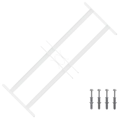 vidaXL - Beveiligingsrooster - voor - ramen - met - 2 - kruissteunen - 43-74 - cm