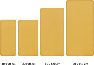 Laleni Jersey Baby/Kind Hoeslaken - Actief Ademend - Oeko-Tex Certificeerd - Babybed, Wieg, Kinderbed 100 x 115 x 10cm, pittige mosterd, zeshoek