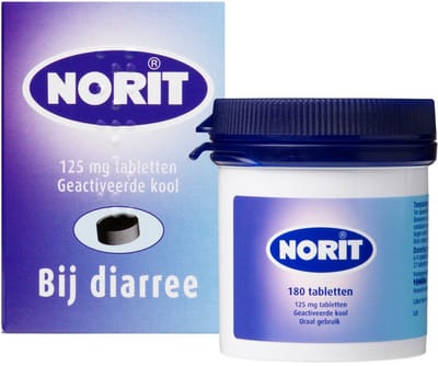 Norit Diarreeremmer 125mg - 2 x 180 tabletten