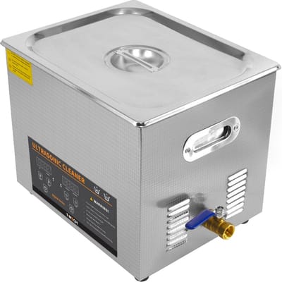 Ultrasone reiniger - zilver - 10l - met instelbare timer