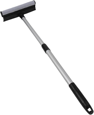 Voorruit Reiniger - Glaswisser Hulpmiddel - Auto Ramen Wassen - Telescopisch Uitschuifbaar - 77 cm - Zwart