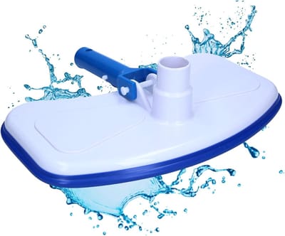 Amapool Basics zwembadbodemzuiger met acht onderste borstelharen I extra zware uitvoering I zwembadborstel met clip-on aansluiting I aansluiting voor zwembadslang Ø 32/38 mm