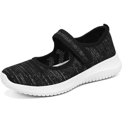Chaussures d'été pour femmes, nouvelles chaussures de marche confortables et respirantes à semelle souple, légères et adaptées aux mamans d'âge moyen et aux personnes âgées. 41 black