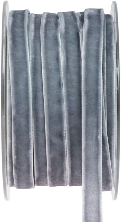 Decoratief lint fluwelen lint cadeaulint fluweel grijs 10mm 20m