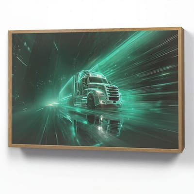 Nachtlampje 100x70 cm - Kinder lamp - Vrachtwagen - Snelheid - Groen - Neon - Tafellamp kinderkamer draadloos - Slaapkamer lampje - Bedlamp kinderen - Kinderlampje - Wandlamp babykamer - Nachtlampjes