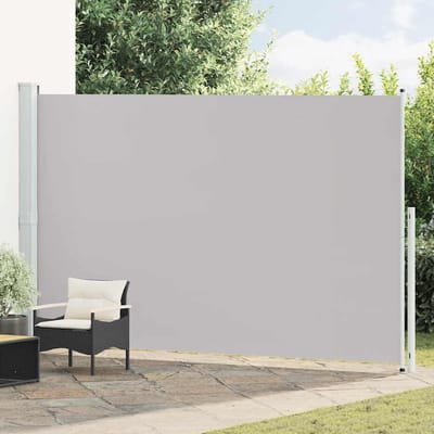 vidaXL - Tuinscherm - uittrekbaar - 220x514 - cm - grijs