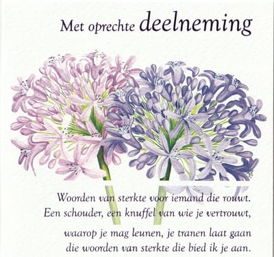 Happycards Kraft Luxe wenskaart met envelop - met oprechte deelneming Wenskaarten Versturen - wenskaarten verpakt in cellofaan - 15x15 cm