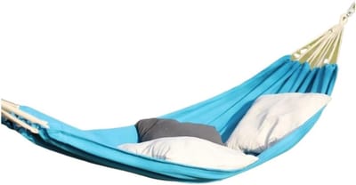 Camping Hangmat - Reis Hangmat Geweven - Buiten Ontspannen - Anti Rollover Ontwerp - 1.4kg - Blauw