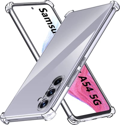 Casemania Hoesje Geschikt voor Samsung Galaxy A54 5G - Transparant - Anti Shock Hybrid Back Cover