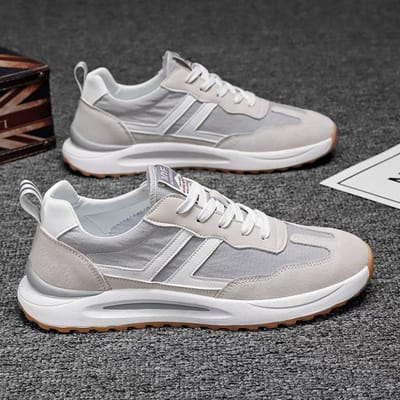 Zomer Nieuwe Heren Trendy All-match Forrest Gump Schoenen Koreaanse Stijl Casual Mode Ademende Sportschoenen Heren Sneakers 44 gray