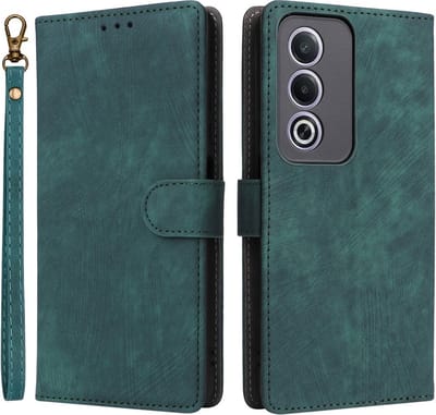 Coverup Hoesje - Geschikt voor OPPO A80 Hoesje - Coverup Book Case met Koord - Groen