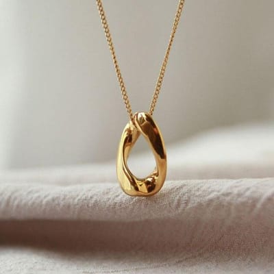 925 Sterling Zilver Geometrische Ovale Hanger Ketting Vrouwelijk Goud Frans Mode Eenvoudige Choker Ketting