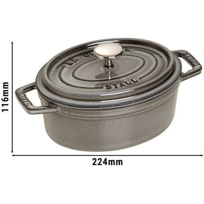 STAUB LA COCOTTE - Kookpot - Ovaal - 170mm - Gietijzer - Grafietgrijs