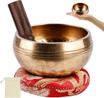 Unyqoos® Tibetaanse Meditatieklankschaal Set voor Innerlijke Vrede en Ontspanning