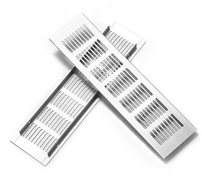 Rechthoekig Ventilatierooster 30 x 8 cm - Aluminium voor Kasten en Slaapkamers