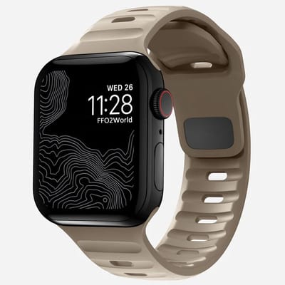 Stravo Outdoor Siliconen Sportbandje – Heavy Duty & Waterproof Horlogeband – Geschikt voor Apple Watch 42mm (Series 11/10), 41mm, 40mm, 38mm – Khaki