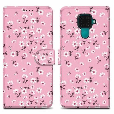 Cadorabo Hoesje geschikt voor Huawei MATE 30 LITE - Design Bloemenregen No. 6 - Beschermhoes Case Cover met magnetische sluiting, standaardfunctie en kaartvakje