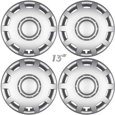 GoodGo Wieldoppen GRANIT-S 13 inch mat zilver. Set a 4 stuks in doos (a.u.b. tekst lezen!)
