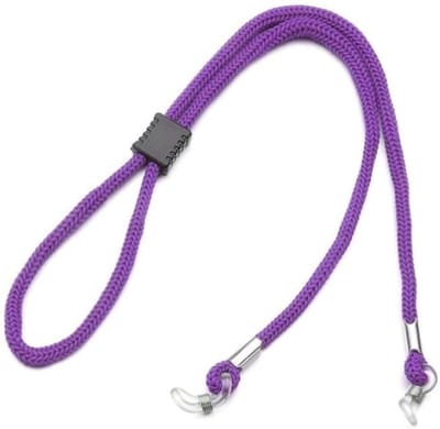 Fako Bijoux® - Nylon Brillenkoord Dik - Classic - 5mm - 66cm - Verstelbaar Brillenkoord - Brilband - Paars