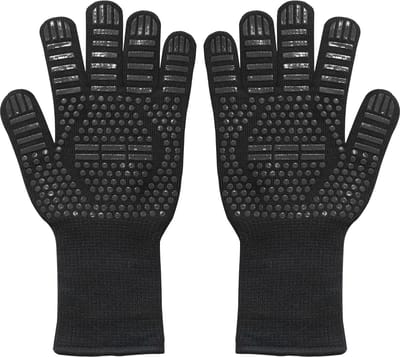 BBQ handschoenen - 2 Stuks - Hittebestendig - Voor BBQ - Tot 500°C - Barbecue en Oven - Siliconen - Zwart