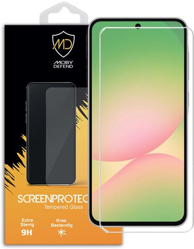 MobyDefend Screenprotector - Geschikt voor Samsung Galaxy A36 / Galaxy A56 - Case-Friendly Screensaver - Gehard Glas