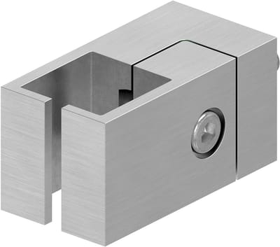 Plaathouder Klemprofiel - RVS Bevestiging - Stevig Monteren - V2A Roestvrijstaal - 20x20mm - Zilverkleurig