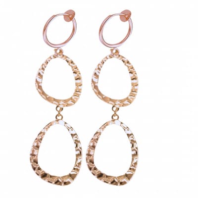 Klem oorbellen -Merel- goudkleurig -zwart-geen gaatje-Charme bijoux