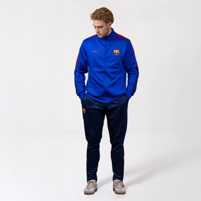 FC Barcelona Trainingspak Heren 25/26 - Maat S t/m XXL - Voetbalkleding - Trainingspakken - Volwassenen - Blauw - Officiële Fanmerchandise