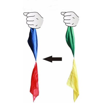 Écharpe Magique en Soie à Changement de Couleur, Liée, Changeant de Teinte, Idéale pour Jouet, Blague Amusante, Accessoires, Outils, Spectacle de Close-up, Enfants